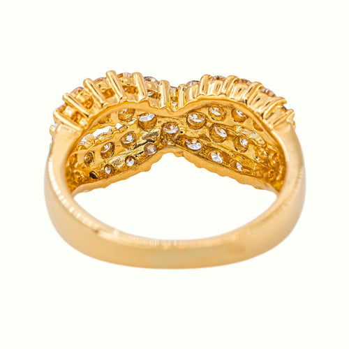 53 Bague en or jaune et diamants 58 Facettes 5707094CN