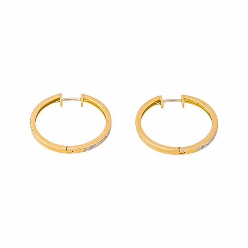 Créoles - Boucles d'oreilles en or jaune et diamants 58 Facettes 5713660CN