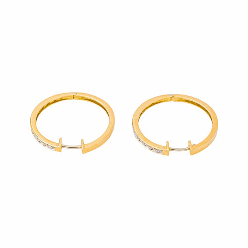 Créoles - Boucles d'oreilles en or jaune et diamants 58 Facettes 5713660CN