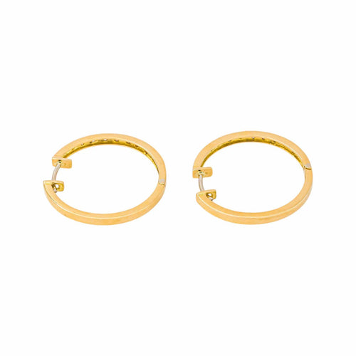 Créoles - Boucles d'oreilles en or jaune et diamants 58 Facettes 5713660CN