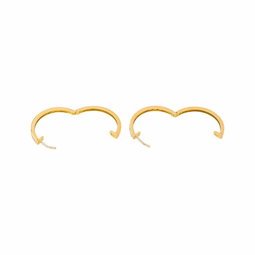 Créoles - Boucles d'oreilles en or jaune et diamants 58 Facettes 5713660CN