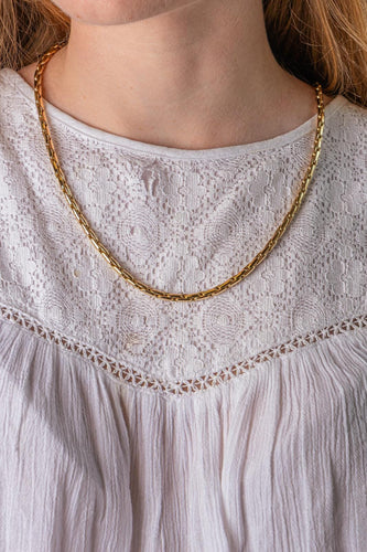 Collier maille Grain de riz en or jaune 58 Facettes 5714256CN