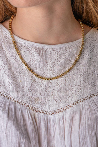 Collier maille jaseron en or jaune 58 Facettes 5718552CN