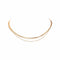 Collier maille tressée en or jaune, rose et blanc 58 Facettes 5729958CN