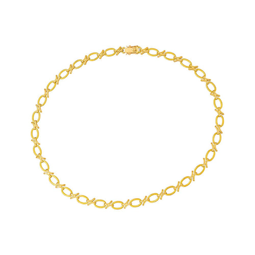 Collier maille ovale en or jaune 58 Facettes 5742095CN