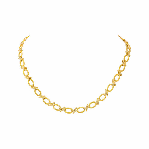 Collier maille ovale en or jaune 58 Facettes 5742095CN