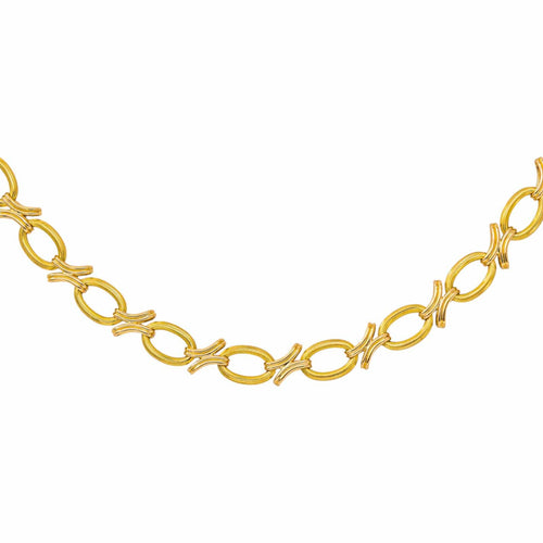 Collier maille ovale en or jaune 58 Facettes 5742095CN