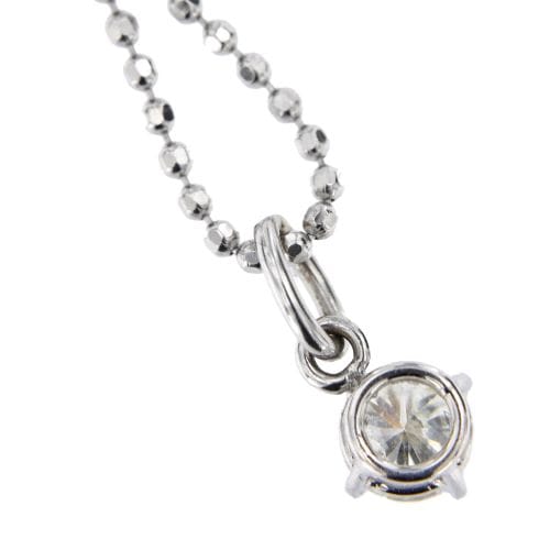 Collier Collier point de lumière en or blanc 18 ct avec diamant 0,59 ct 58 Facettes 15502