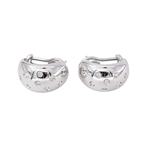 Boucles d'oreilles en or blanc et diamants 58 Facettes 5742135CN