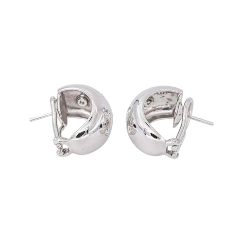 Boucles d'oreilles en or blanc et diamants 58 Facettes 5742135CN