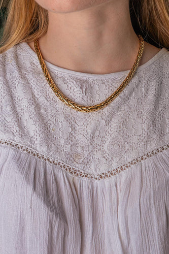 Collier maille Palmier en or jaune 58 Facettes 5751864CN