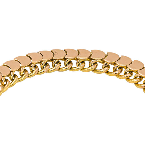Bracelet maillon Demi Lune en or rose et or jaune 58 Facettes 5761603CN
