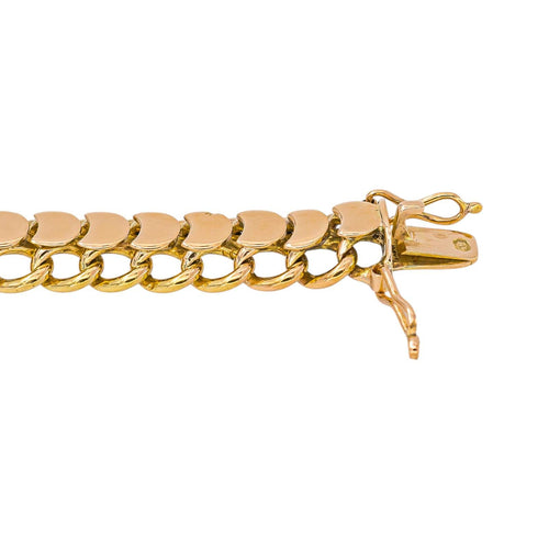 Bracelet maillon Demi Lune en or rose et or jaune 58 Facettes 5761603CN