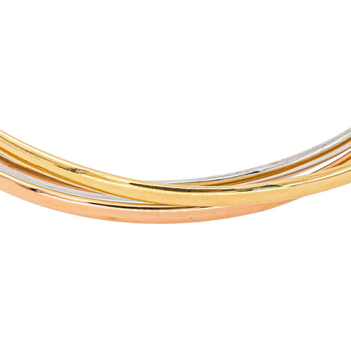 Bracelet jonc en or jaune, blanc et rose 58 Facettes 5774578CN