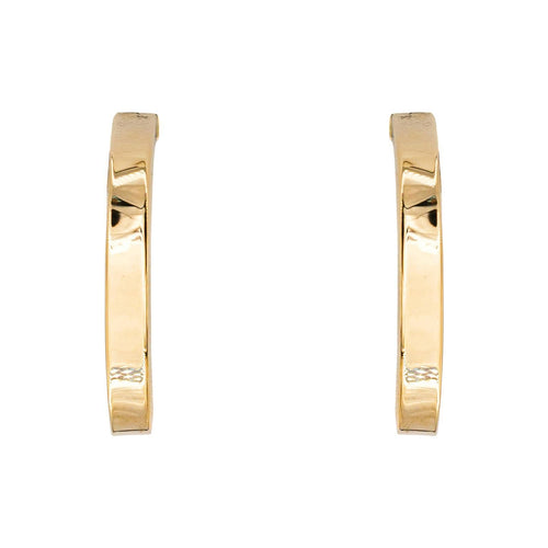 Créoles carrées en or jaune 18 carats 58 Facettes 5786173CN