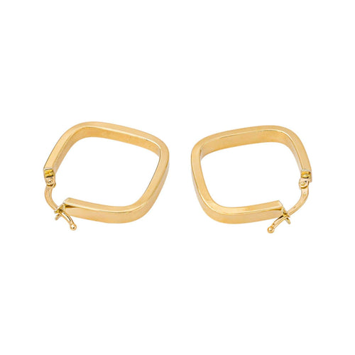 Créoles carrées en or jaune 18 carats 58 Facettes 5786173CN