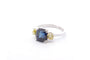 Bague 53 Bague saphir coussin et diamants jaunes en platine 58 Facettes 25192 24966 AETB 24846