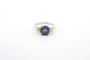 Bague 53 Bague saphir coussin et diamants jaunes en platine 58 Facettes 25192 24966 AETB 24846