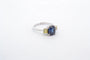 Bague 53 Bague saphir coussin et diamants jaunes en platine 58 Facettes 25192 24966 AETB 24846
