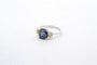Bague 53 Bague saphir coussin et diamants jaunes en platine 58 Facettes 25192 24966 AETB 24846