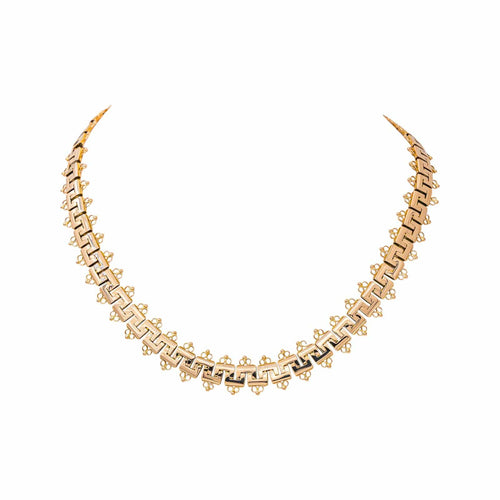 Collier maille grecque en or rose 58 Facettes 5799565CN