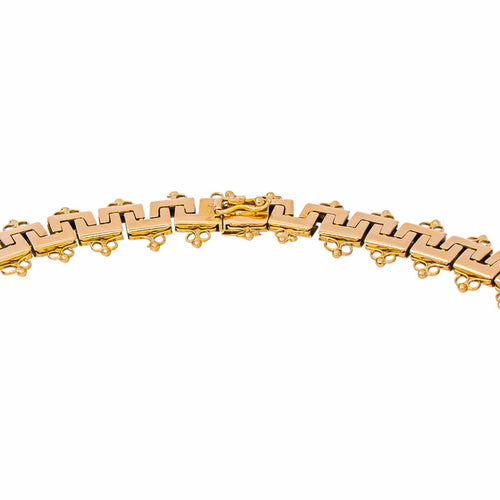 Collier maille grecque en or rose 58 Facettes 5799565CN