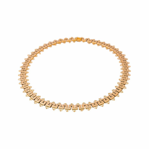Collier maille grecque en or rose 58 Facettes 5799565CN