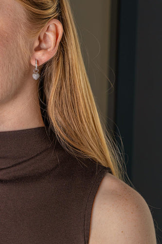 Boucles d'oreilles en or blanc et noir 18 ct avec diamants bruns 58 Facettes 5828128CN