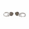 Boucles d'oreilles en or blanc et noir 18 ct avec diamants bruns 58 Facettes 5828128CN