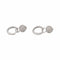 Boucles d'oreilles en or blanc et noir 18 ct avec diamants bruns 58 Facettes 5828128CN