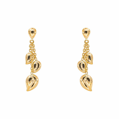 Boucles d'oreilles feuilles en or jaune 58 Facettes 5828461CN
