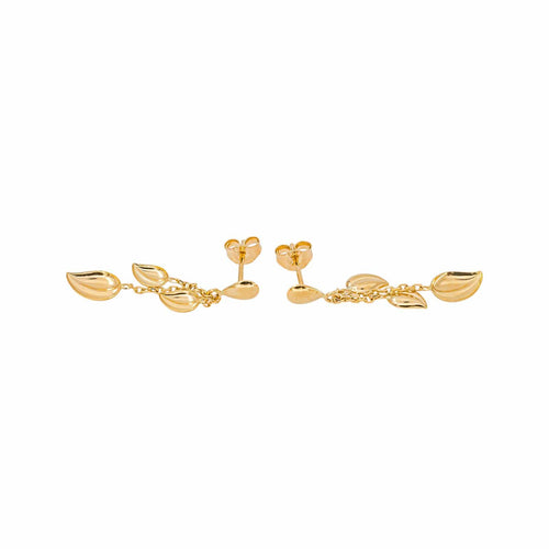 Boucles d'oreilles feuilles en or jaune 58 Facettes 5828461CN