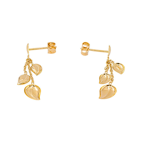 Boucles d'oreilles feuilles en or jaune 58 Facettes 5828461CN