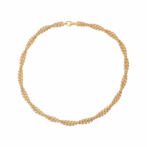 Collier maille tressée en or rose 58 Facettes 5841460CN