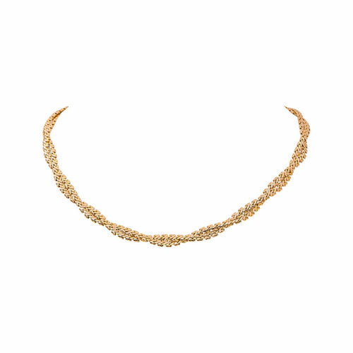 Collier maille tressée en or rose 58 Facettes 5841460CN