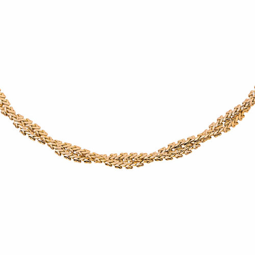 Collier maille tressée en or rose 58 Facettes 5841460CN
