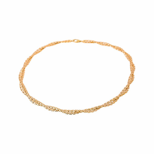 Collier maille tressée en or rose 58 Facettes 5841460CN