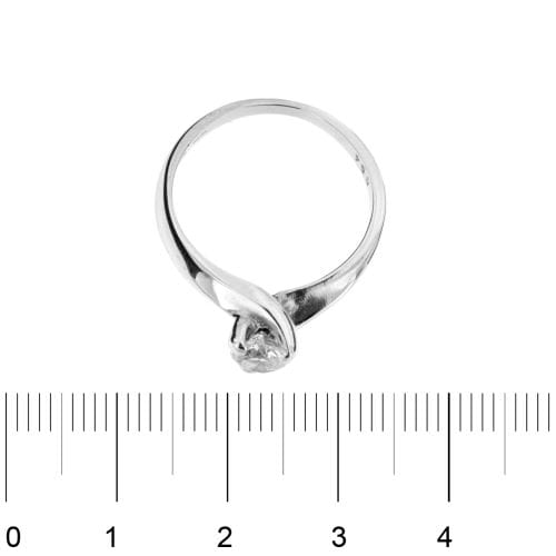 Bague Bague solitaire contrarié en or blanc 18 ct avec diamant 0,54 ct 58 Facettes 25209
