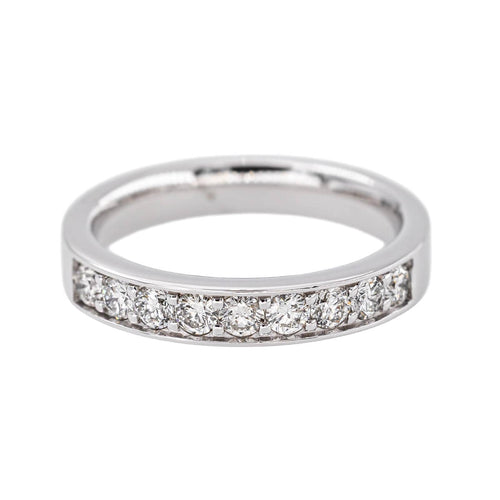 53 Bague demi-alliance en or blanc et diamants 58 Facettes 5862371CN