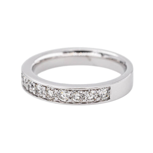 53 Bague demi-alliance en or blanc et diamants 58 Facettes 5862371CN