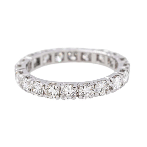 56 Bague alliance tour complet en or blanc et diamants 58 Facettes 5951472CN