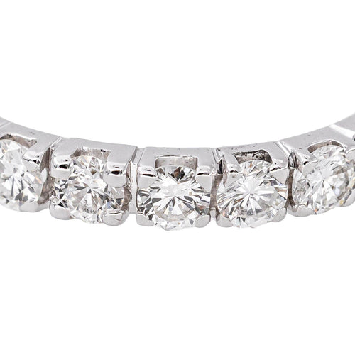 56 Bague alliance tour complet en or blanc et diamants 58 Facettes 5951472CN
