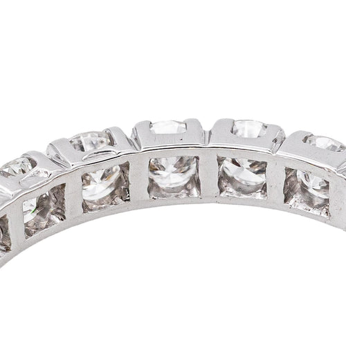 56 Bague alliance tour complet en or blanc et diamants 58 Facettes 5951472CN