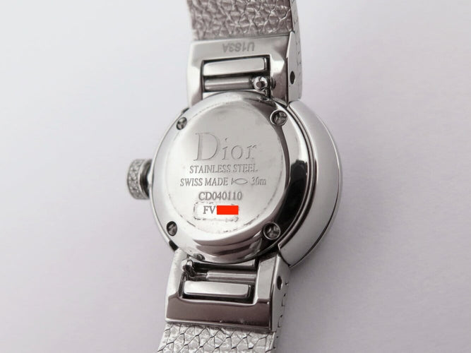 Dior La Mini D Satinée - Montre 19 mm en acier et diamants 58 Facettes 276471