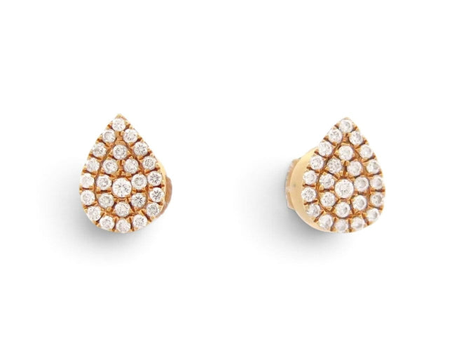 DJULA - Boucles d'oreilles Grandes Poires en or rose et diamants 58 Facettes 276549