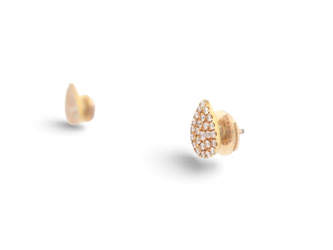 DJULA - Boucles d'oreilles Grandes Poires en or rose et diamants 58 Facettes 276549