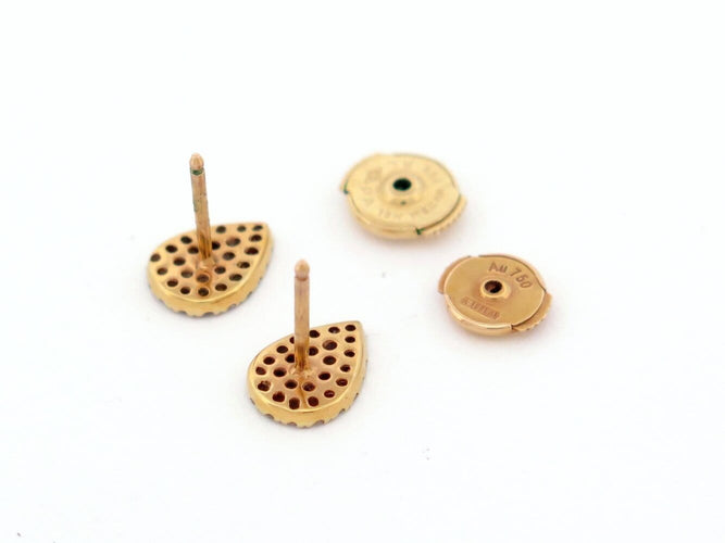 DJULA - Boucles d'oreilles Grandes Poires en or rose et diamants 58 Facettes 276549