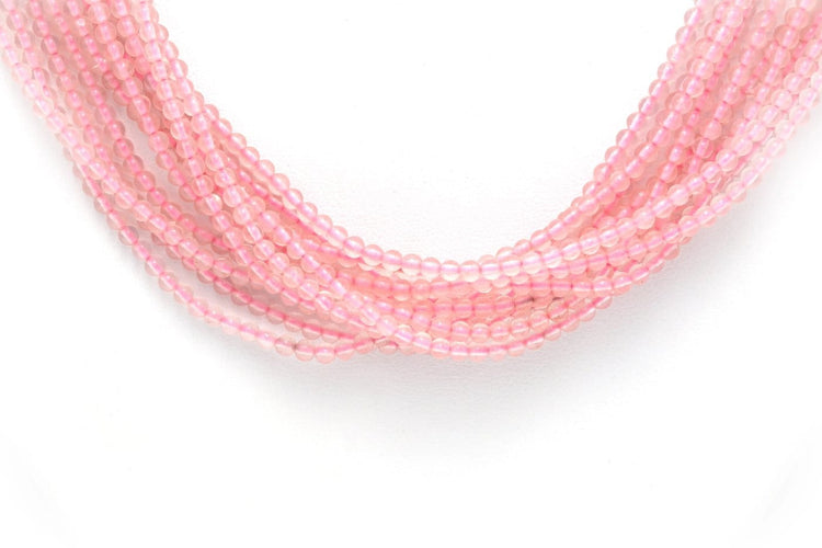 Collier en perles de quartz rose et or jaune 18 carats 58 Facettes 23062