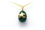 Pendentif contemporain en or jaune 18 carats et aventurine 58 Facettes B203