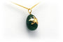Pendentif contemporain en or jaune 18 carats et aventurine 58 Facettes B203